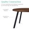 Best Choice Products 35.5in Mid-Century Modern Round Dining Table w/ Steel Legs, Adjustable Feet